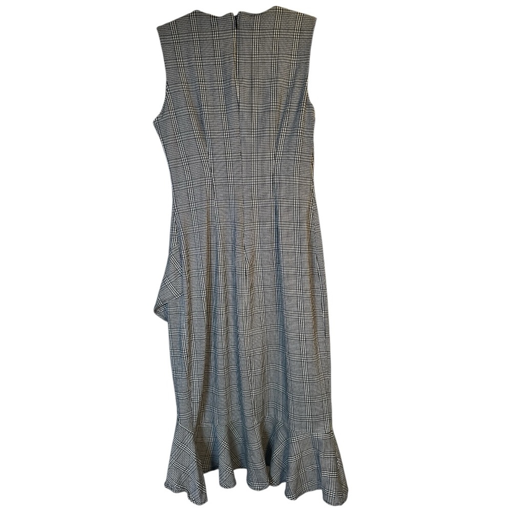 Calvin Klein Gray Plaid Ruffled Sheath Dress - Picture 7 of 10